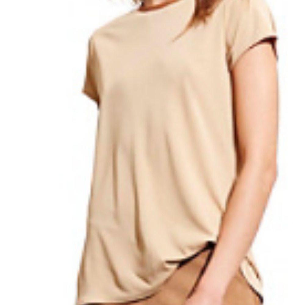 Lauren Ralph Lauren Faux Leather-Trim Jersey Tee N